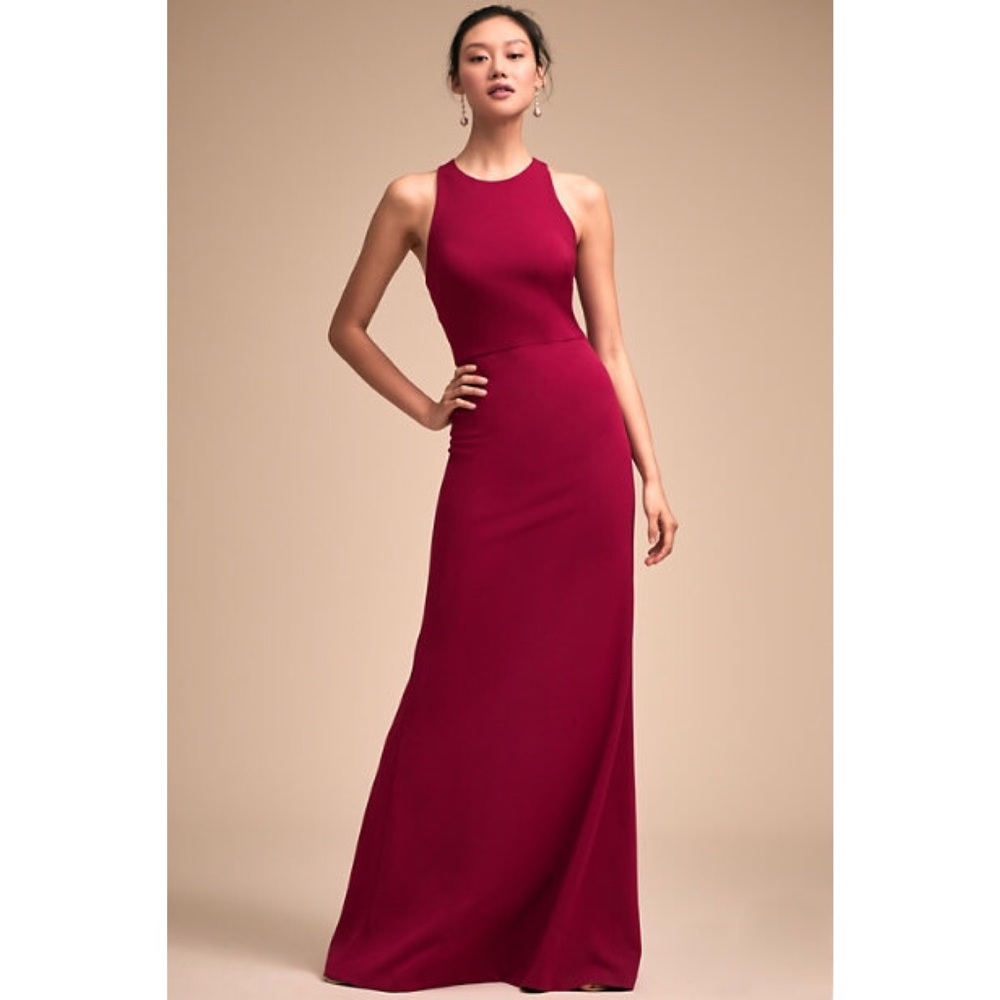 Anthropologie BHLDN Klara Bridesmaid Dress in Ruby